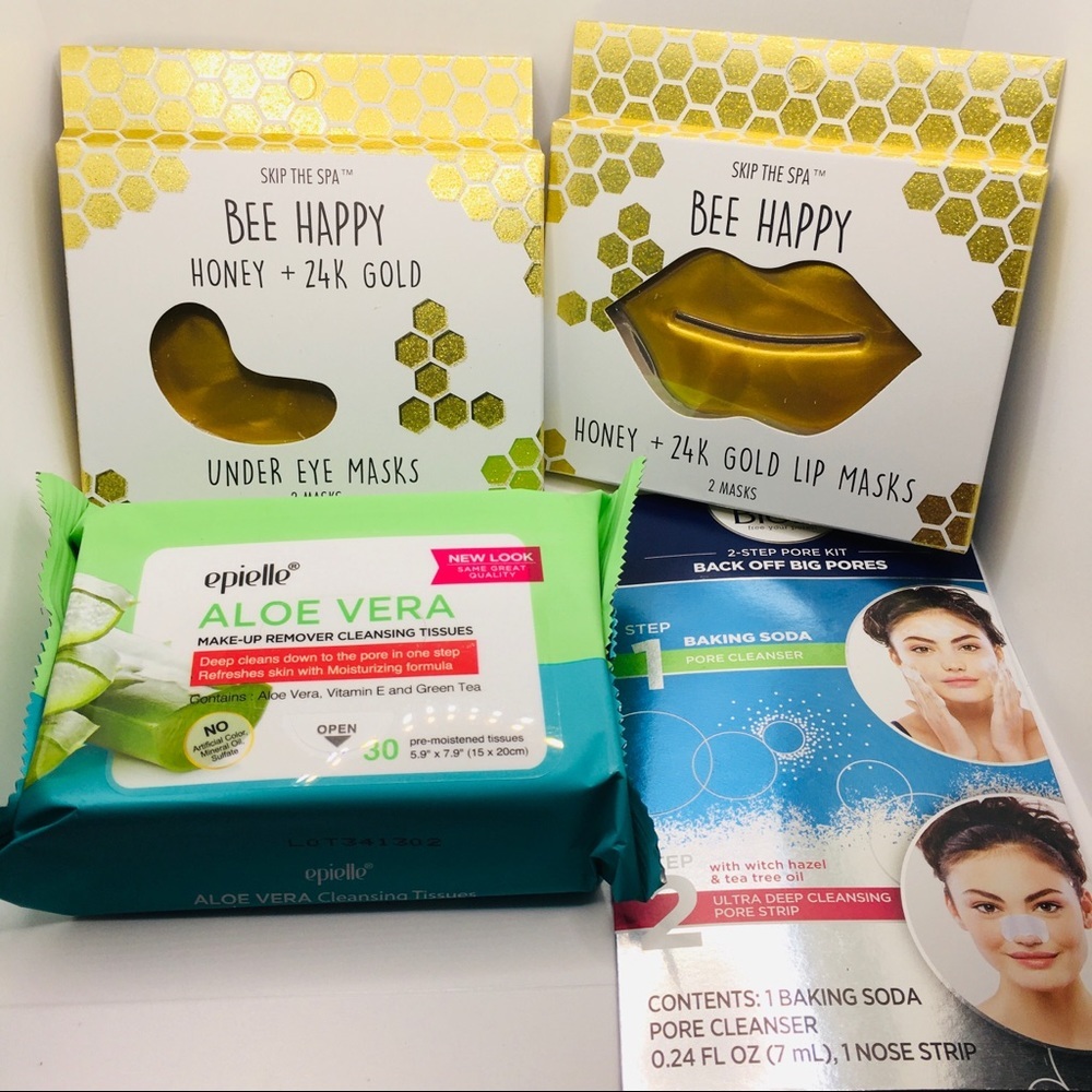 NWT Eye mask lip mask 24K GOLD & HONEY!!
